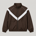 Coffee Color men's windbreaker jacket displayed straight on against a plain studio background.