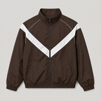 Coffee Color men's windbreaker jacket displayed straight on against a plain studio background.